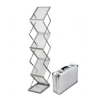 Stojak na ulotki A4 Z-SHAPE z kufrem